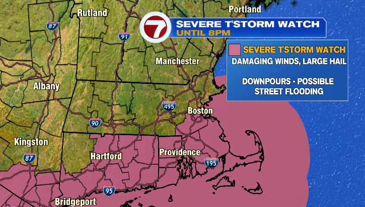 Severe thunderstorm watch issued for parts of Massachusetts - Boston ...
