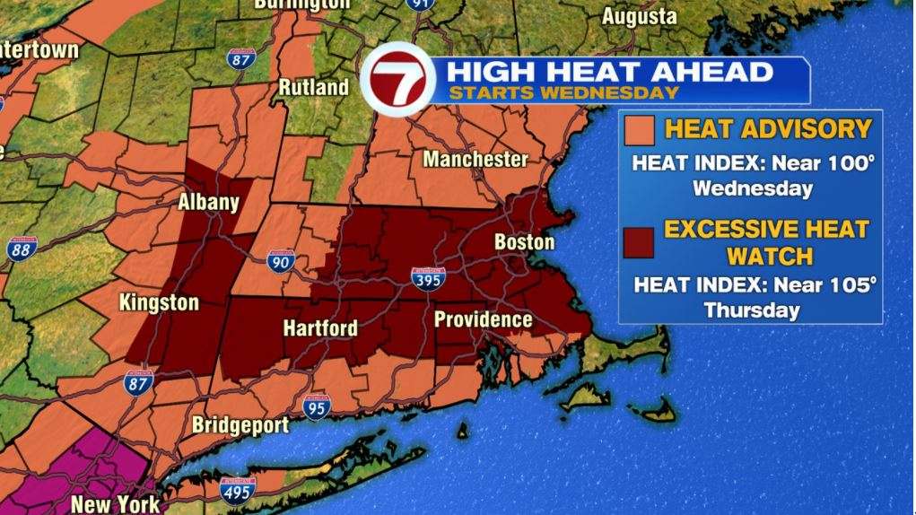 Heat advisory, excessive heat watch issued for parts of Mass. as temps ...