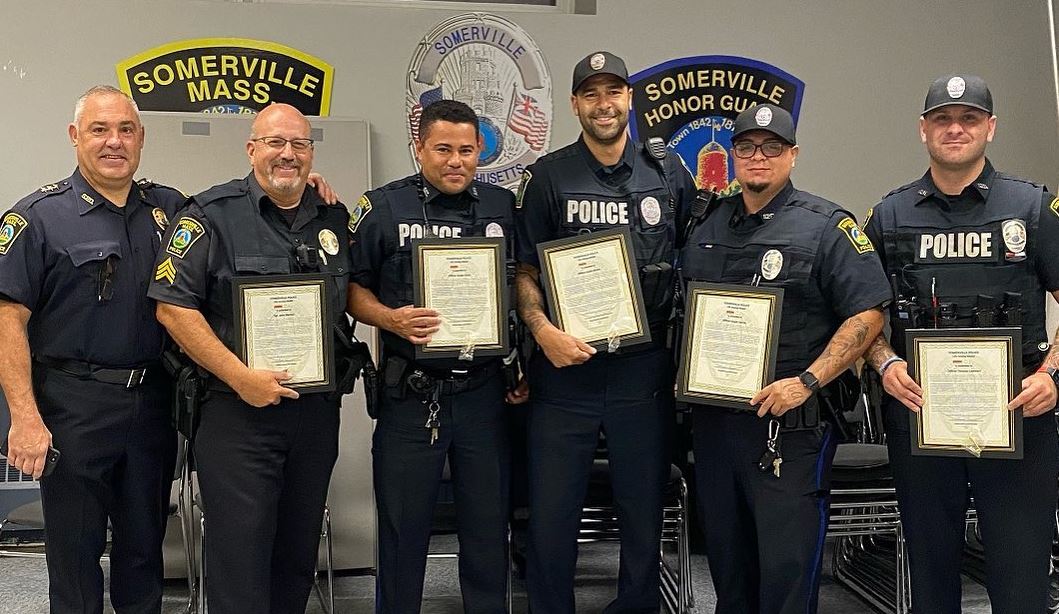 Somerville police officers receive Life Saving Award for rescuing
