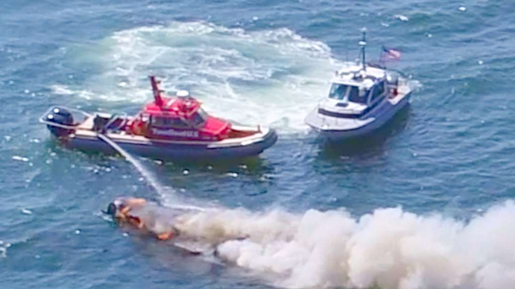 Falmouth boat fire
