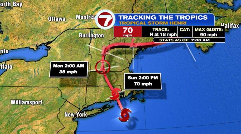 Henri weakens to tropical storm ahead of Northeast landfall - Boston ...