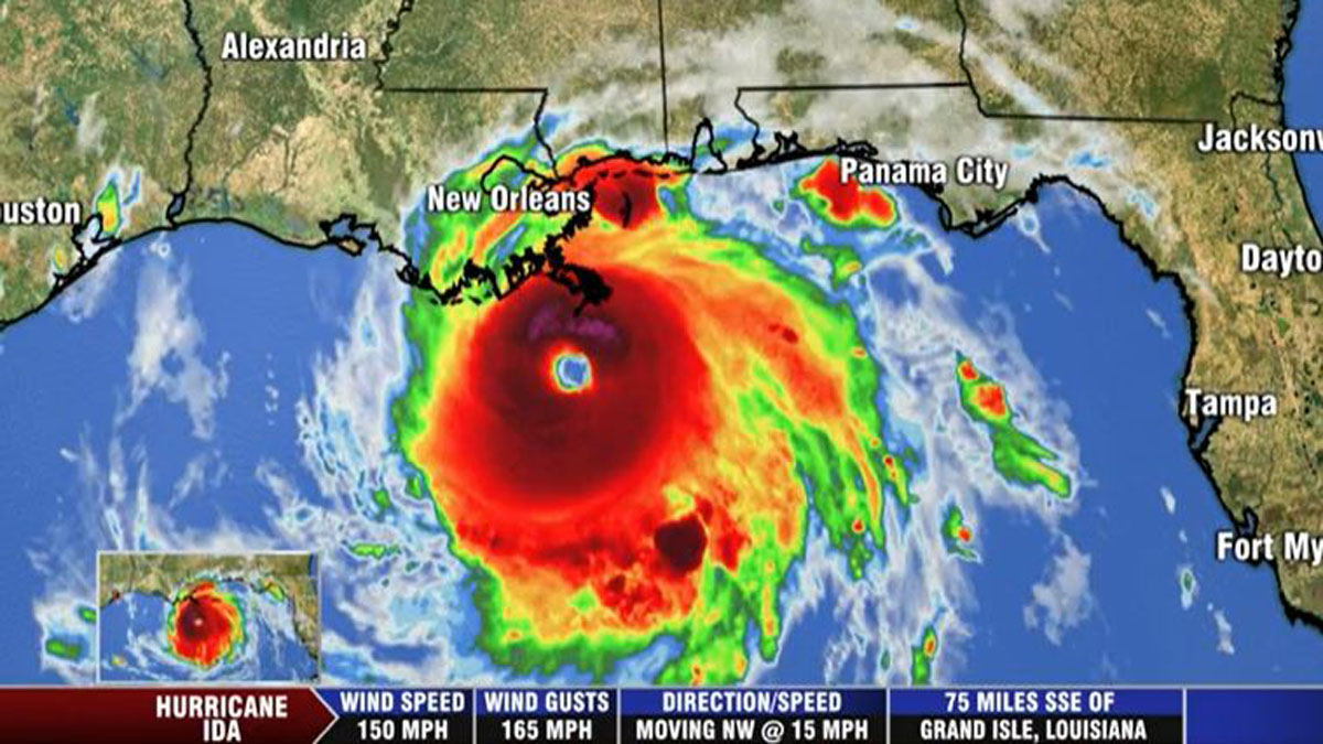 Category 4 Ida nearing the Louisiana Coast