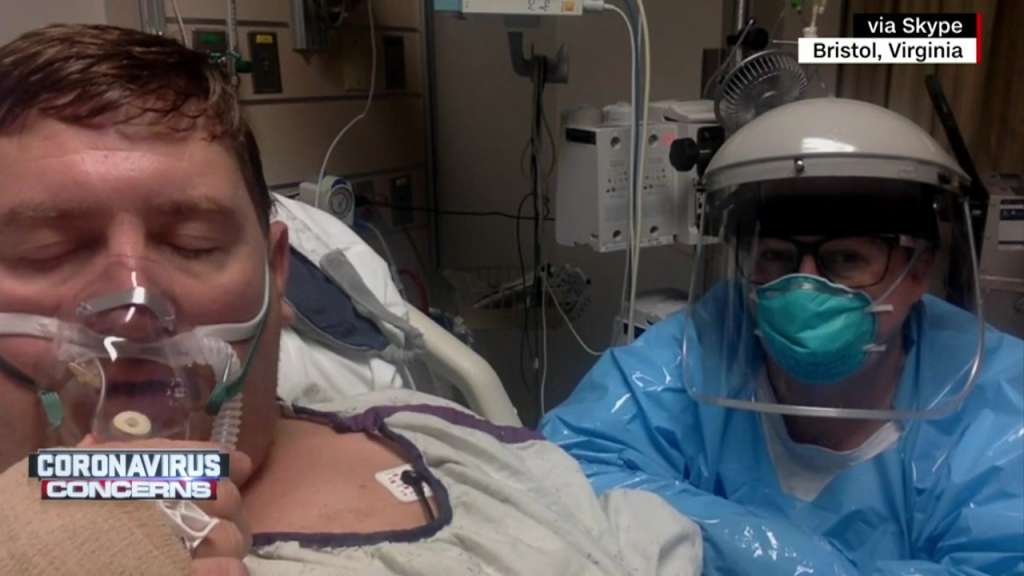‘I can’t breathe’ Unvaccinated man battling severe case of COVID19