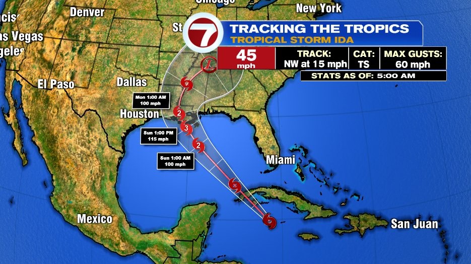 Tropical Storm Ida a hurricane menace to New Orleans - Boston News, Weather, Sports | WHDH 7News