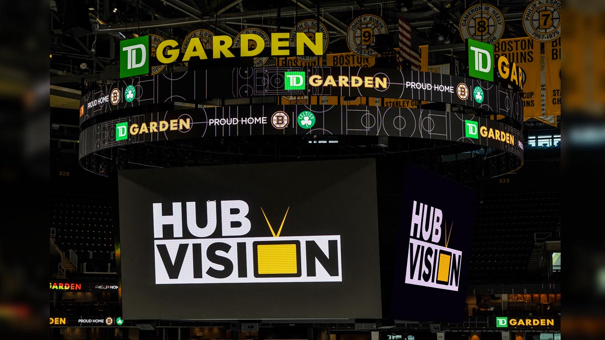 TD Garden unveils new jumbotron with 4 main display screens that nearly