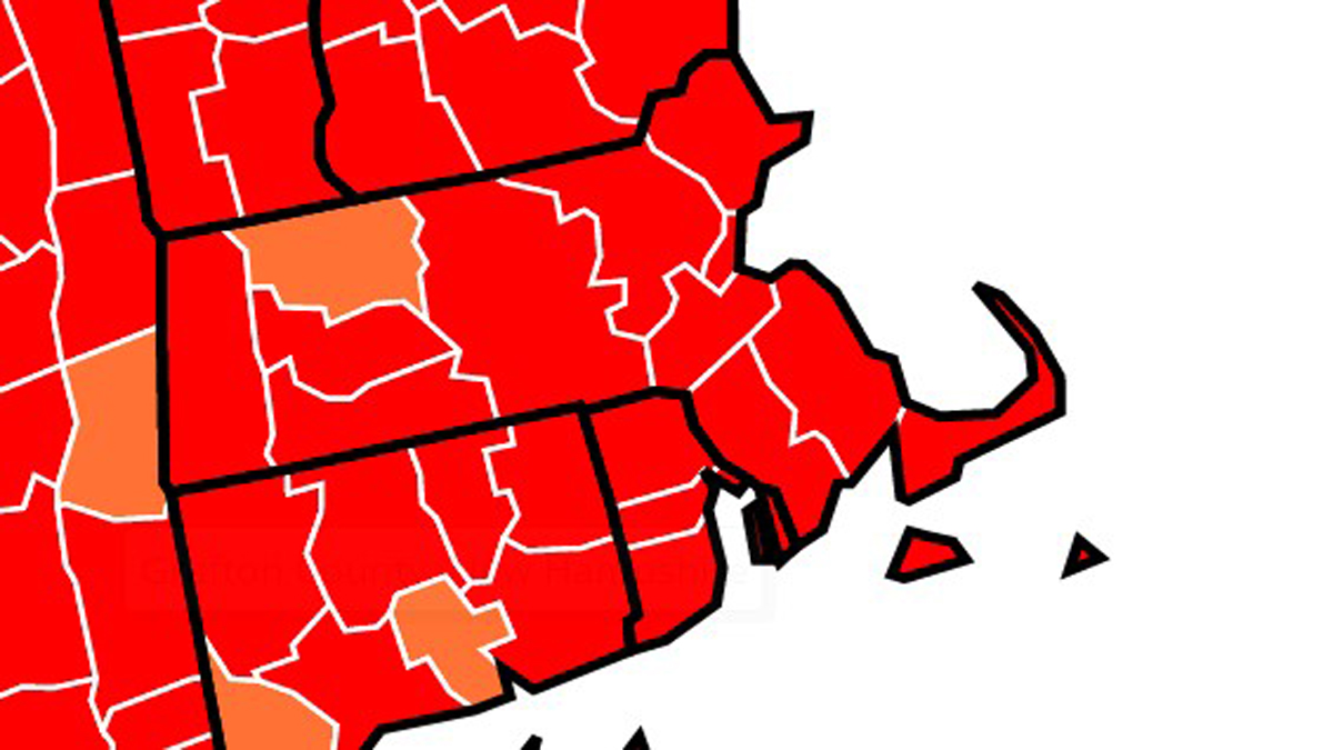 Almost all of Mass. remains highrisk for COVID19 transmission