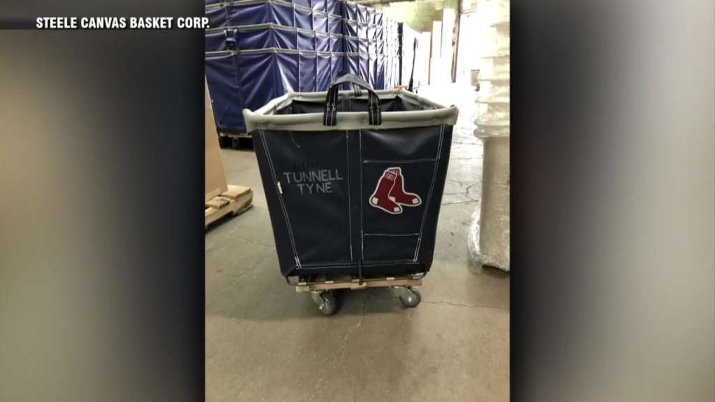 taking a ride in the homer cart.  Boston red sox, Boston sports