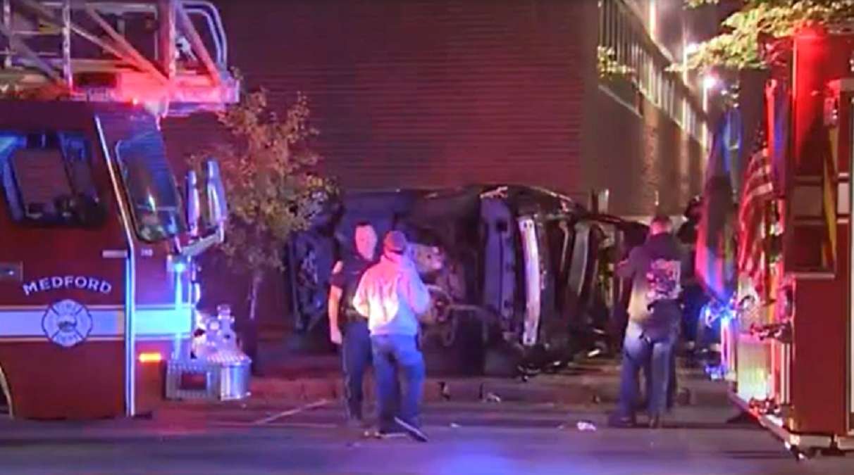 Police investigating after car crashes into building in Medford ...