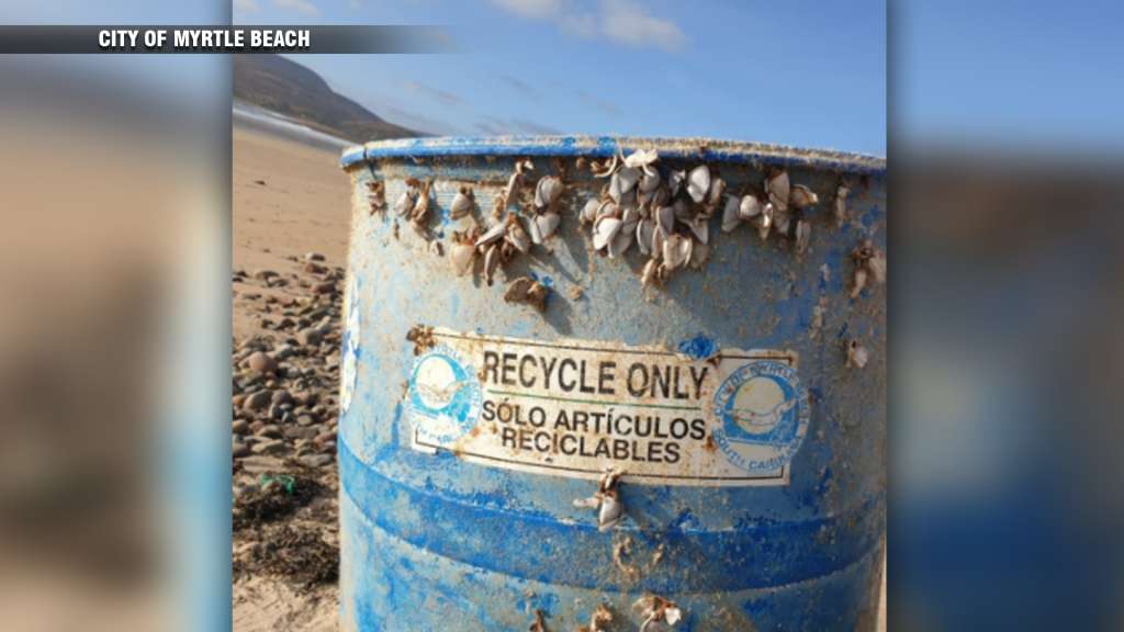 Trash can travels Myrtle Beach bin makes its way to Ireland Boston
