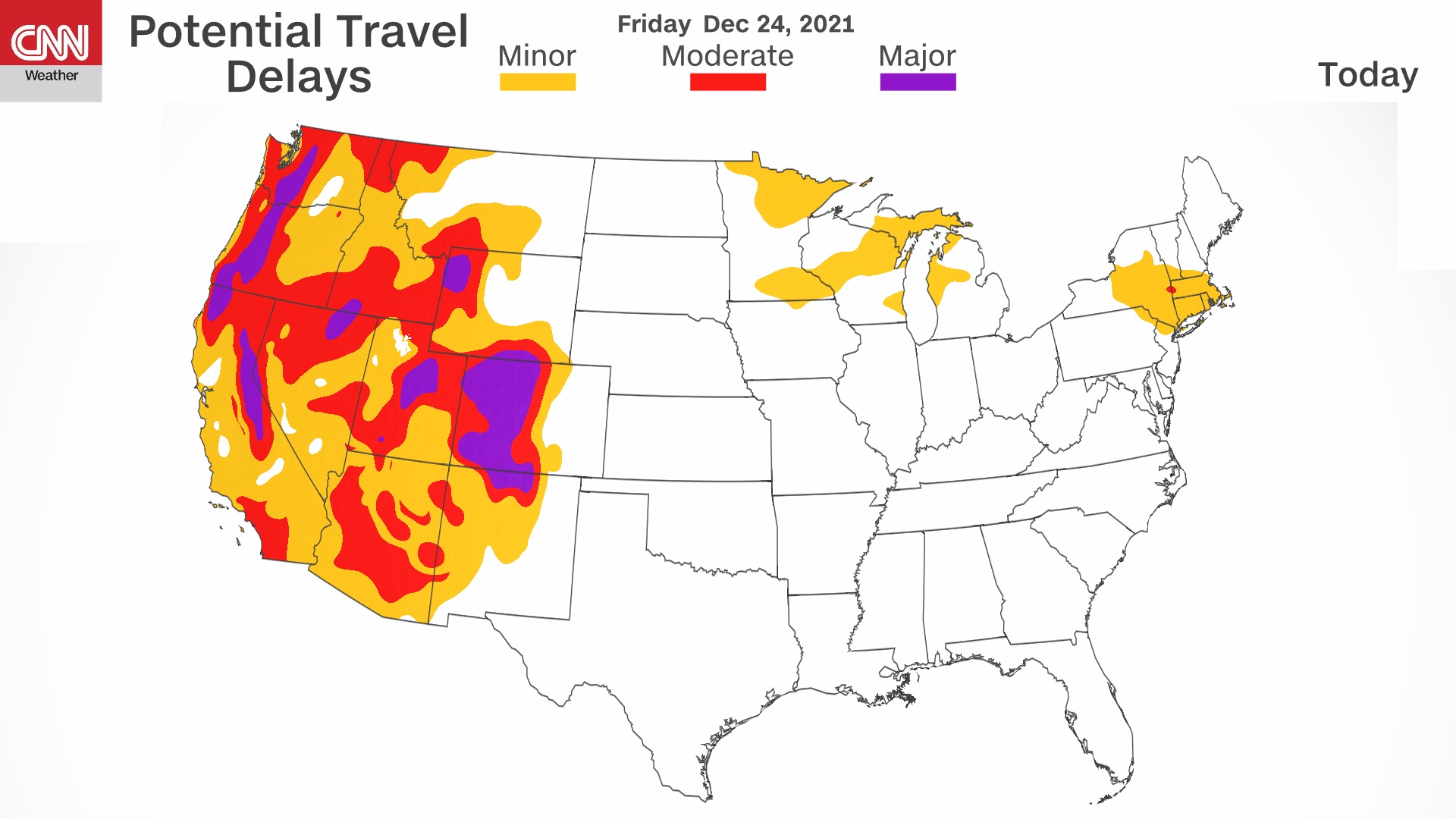 Winter weather across the northern US could mean hazardous