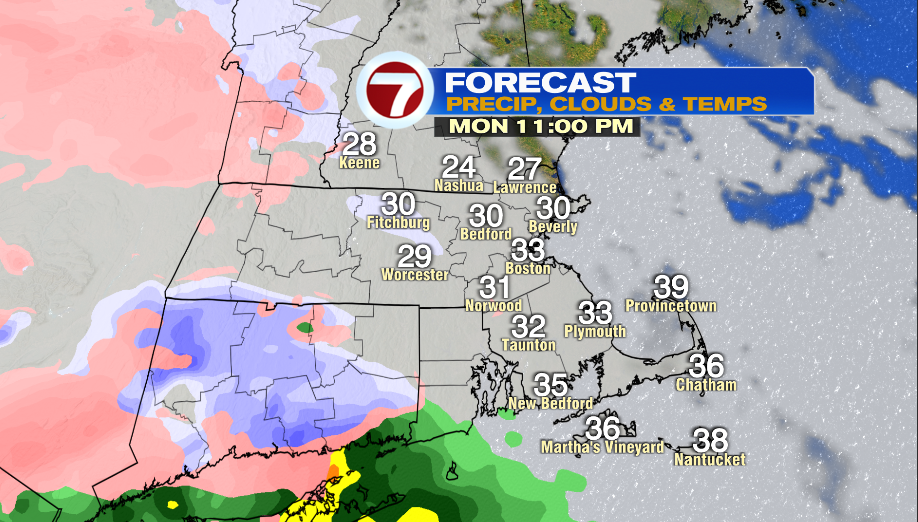 Light Wintry Mix Tonight, Some Clearing Tomorrow - Boston News, Weather ...