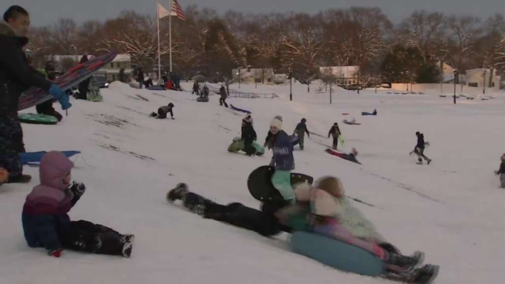 ‘Nice for kids to just be kids’ Winter storm creates snow