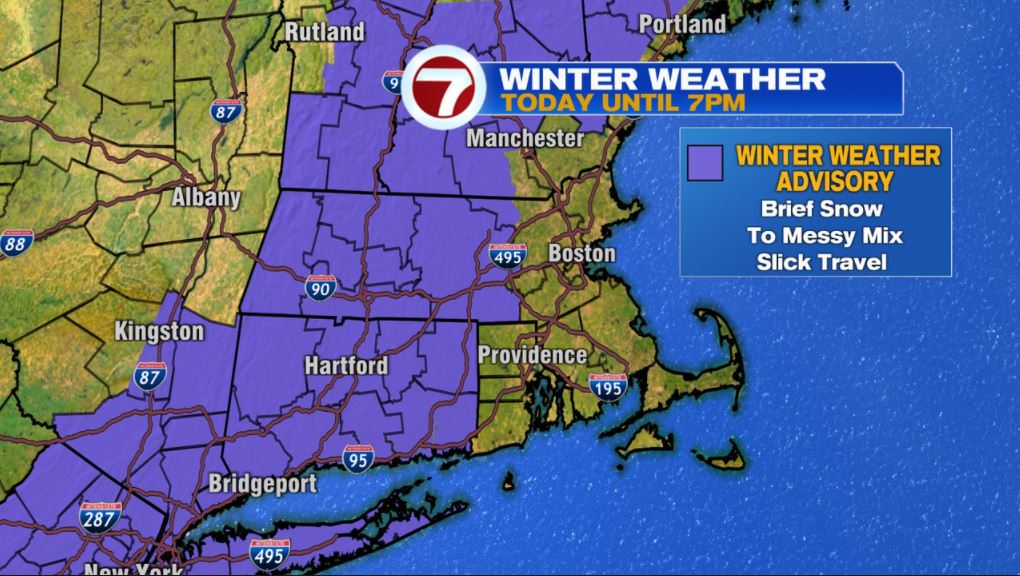 Central, Western Mass. under winter weather advisory as snow, rain move in Boston News