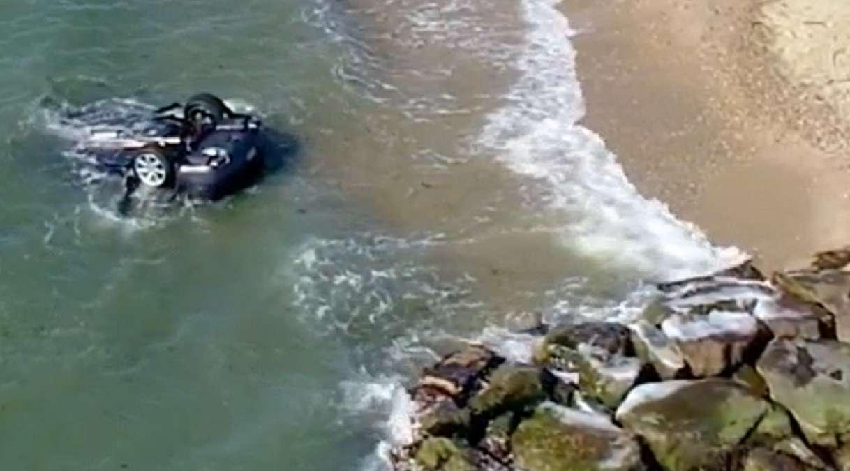 Police: Man dies after car flips into ocean in Falmouth - Boston News ...