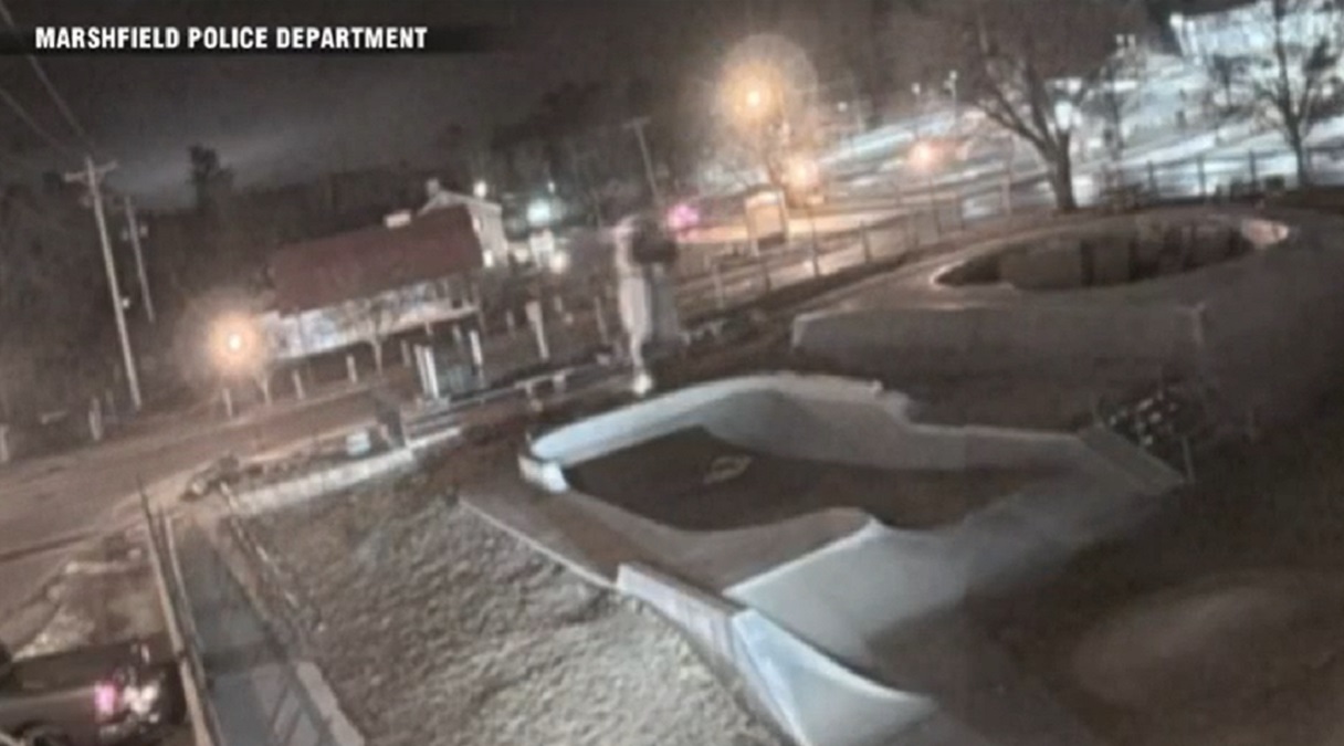 Video shows car going airborne, crashing into Marshfield skate park