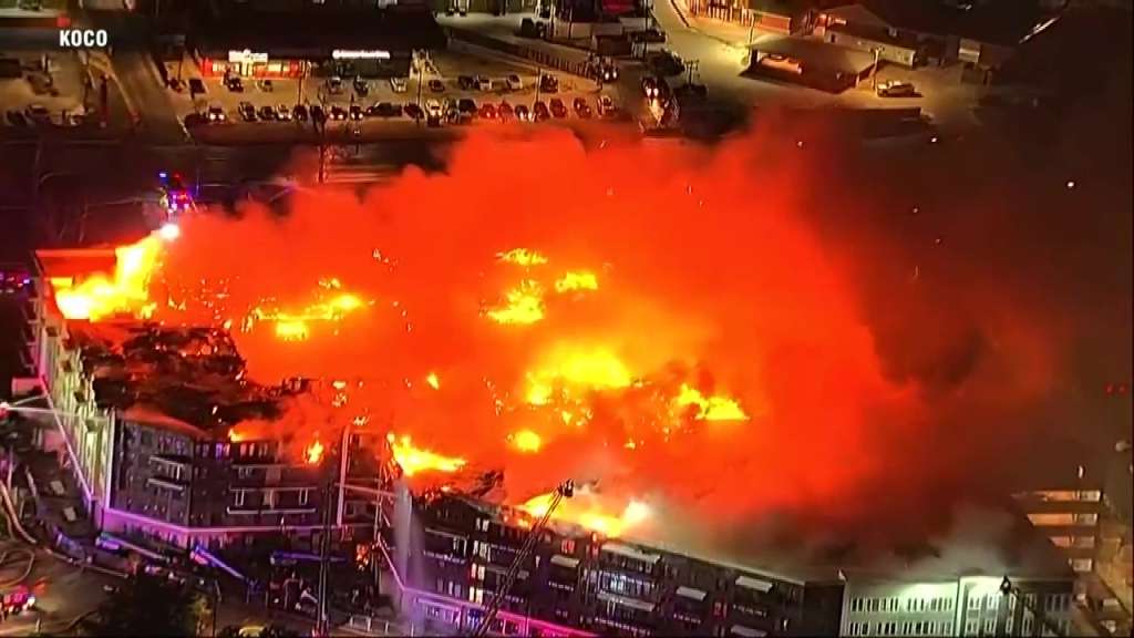 Massive fire burns empty building complex in Oklahoma City ...