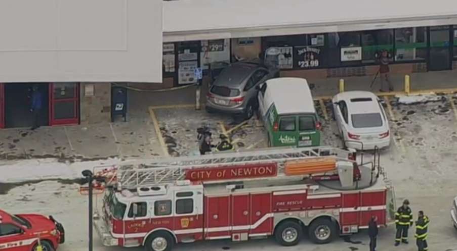 ‘Close call’: Investigation underway after car crashes into Newton ...