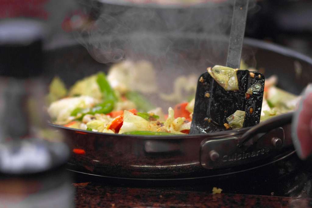 cooked food on plate