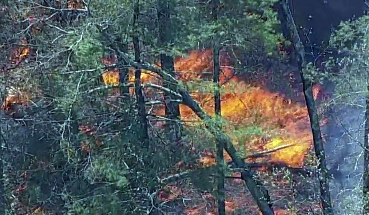 Crews battling massive brush fire in Westford - Boston News, Weather ...