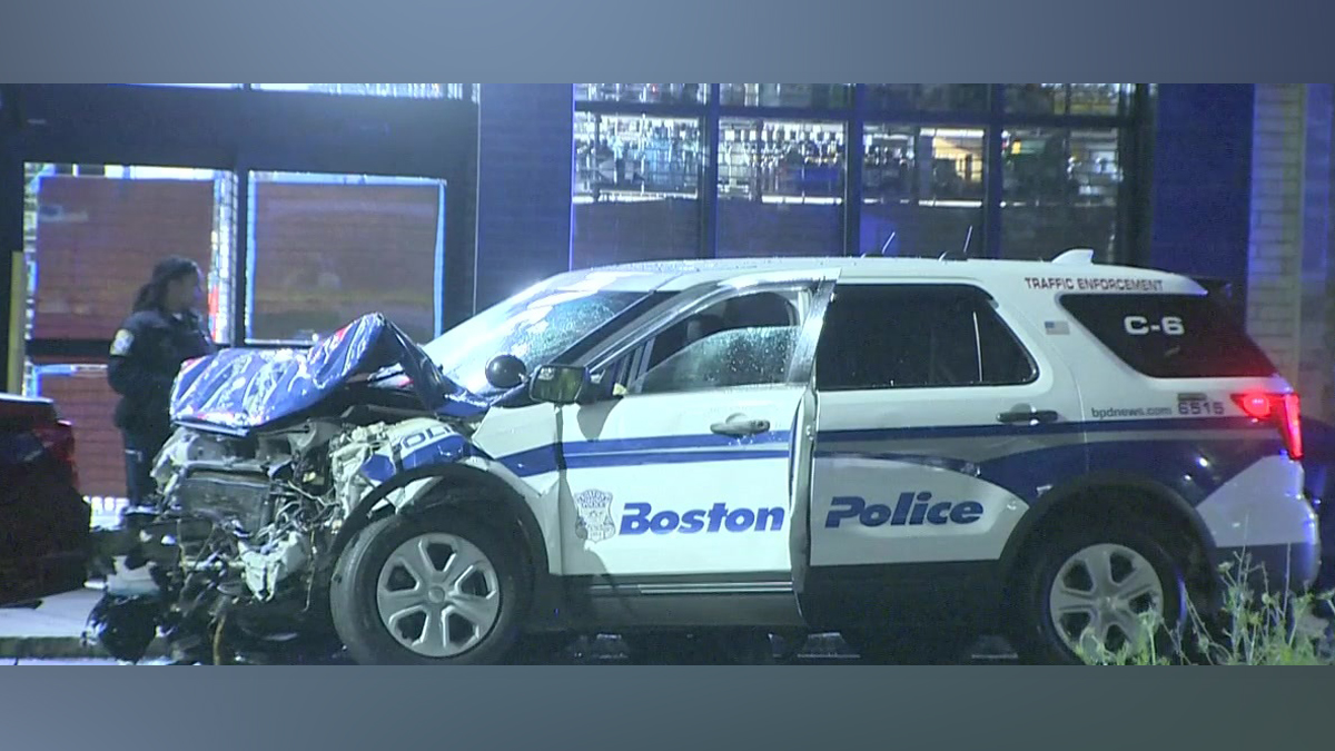Boston Police officer, second person injured in multicar crash