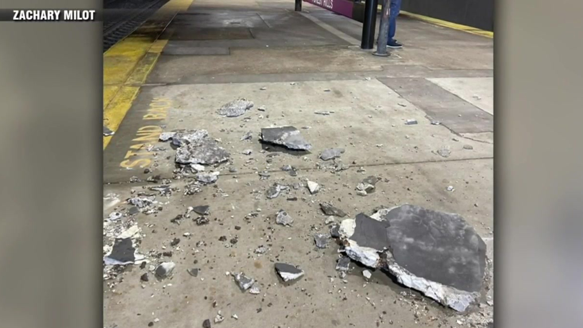 Just One Station Crews respond after pieces of concrete drop from