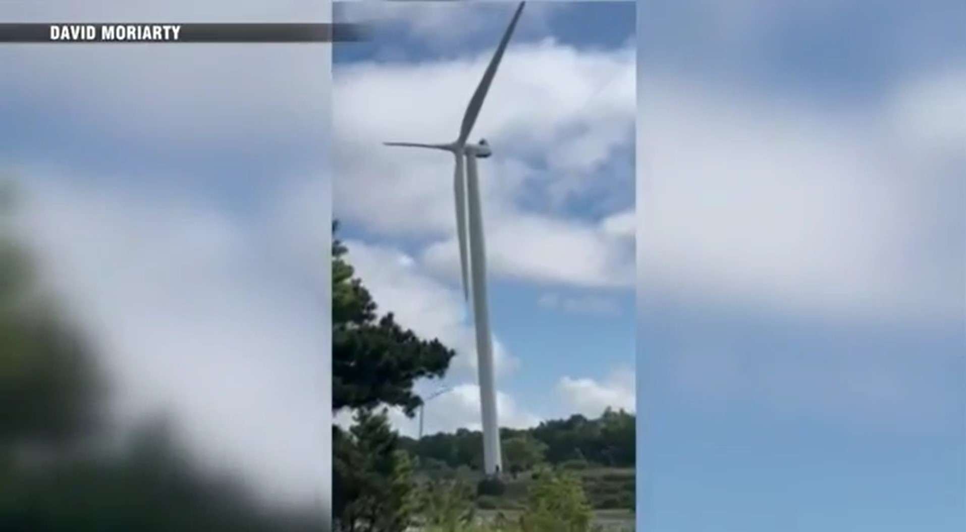 WATCH: Video captures massive wind turbine demolition in Falmouth ...