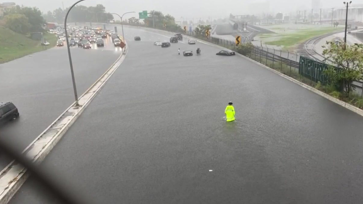 Rhode Island weathers heavy rain and flash floods that closed roadways
