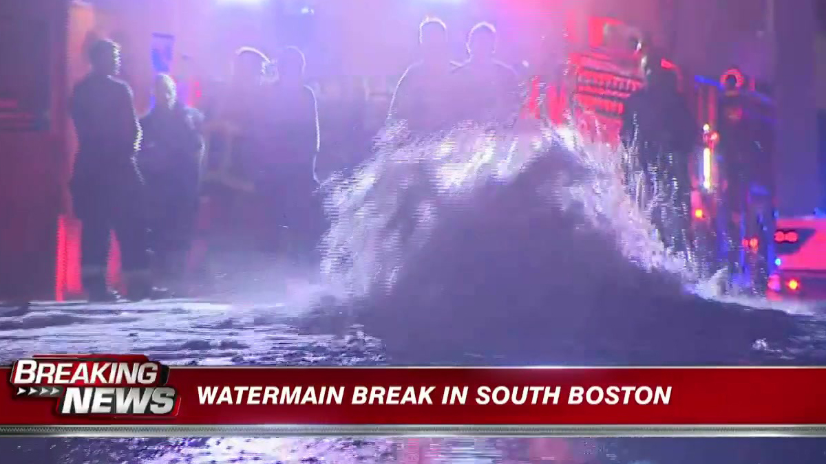 Latenight water main break causes road closures in South Boston
