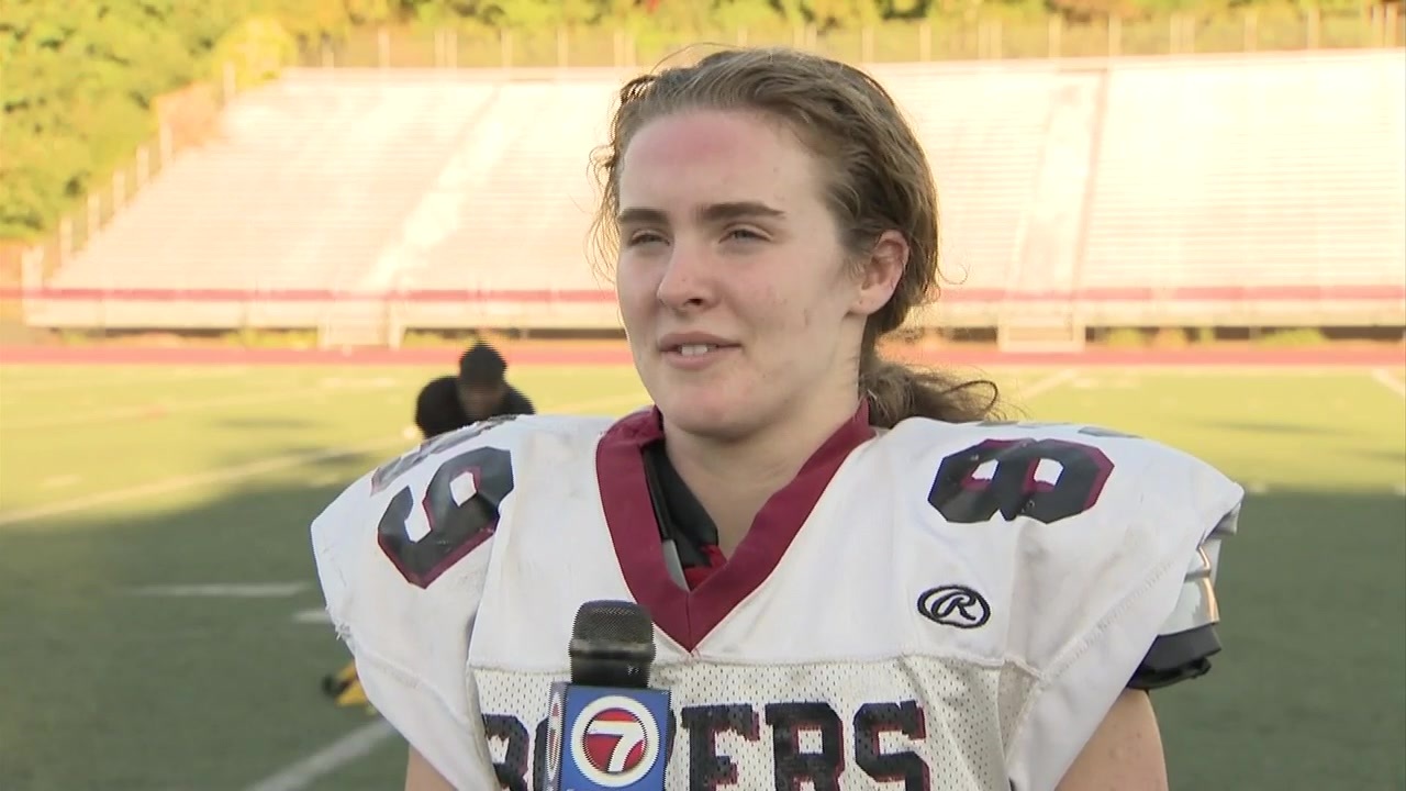 Brockton High football player 1st girl to score touchdown Boston News, Weather, Sports