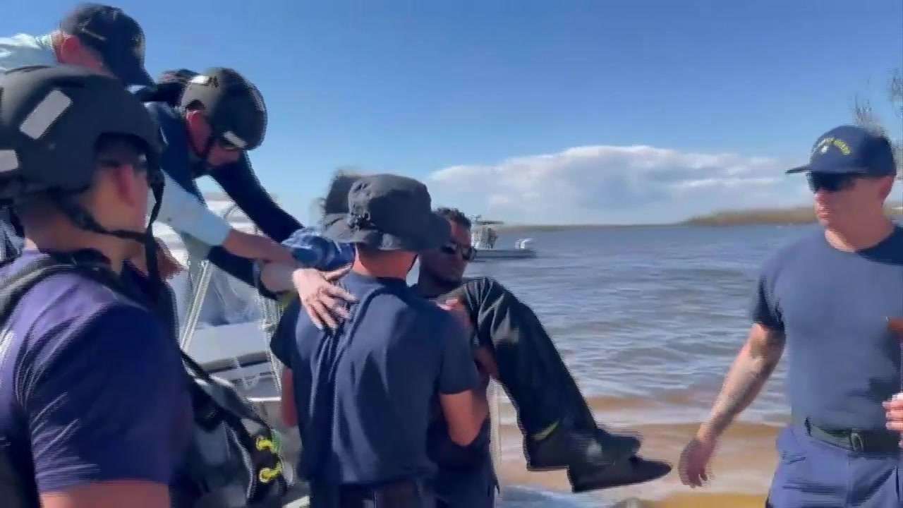 After being cut off from mainland by flooding, rescued Hurricane Ian ...