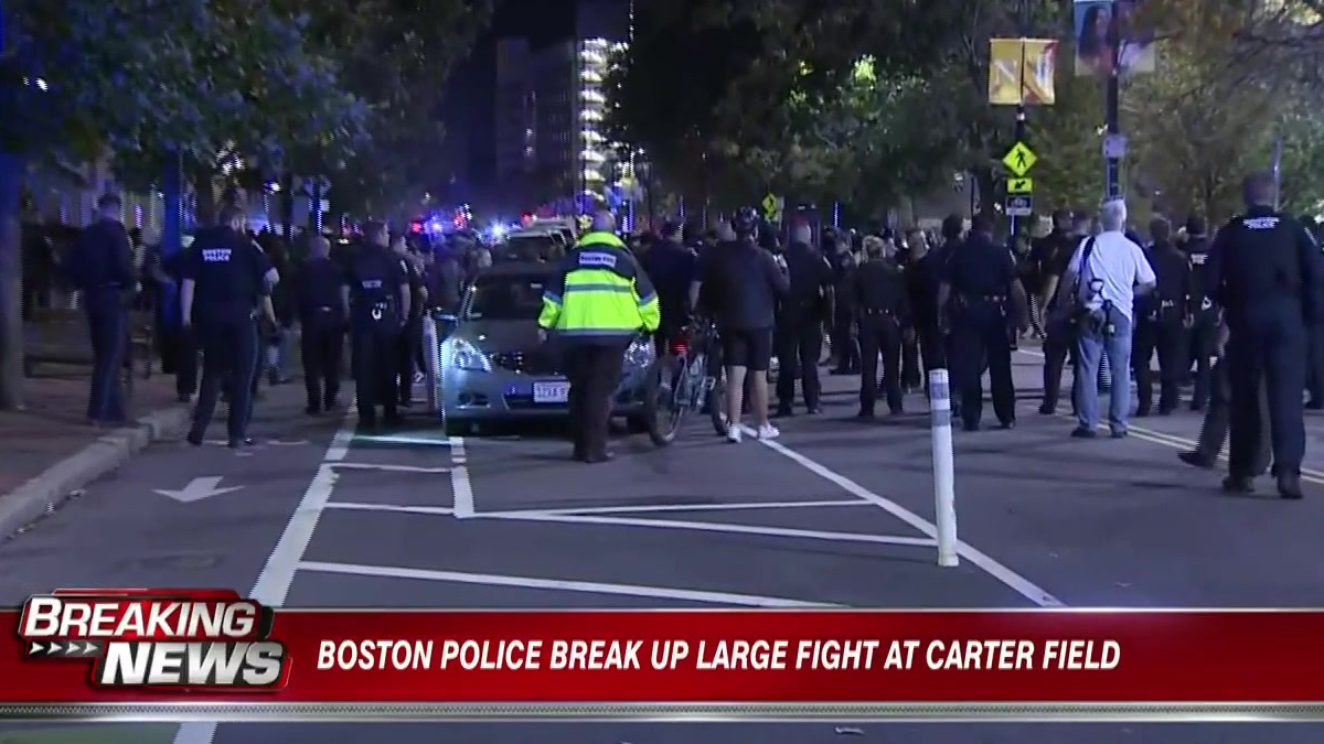 Multiple arrests reported after Boston Police break up large fight at