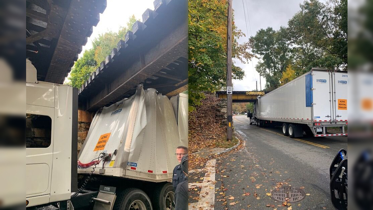 Tractortrailer hits Dedham bridge, reroutes traffic Boston News