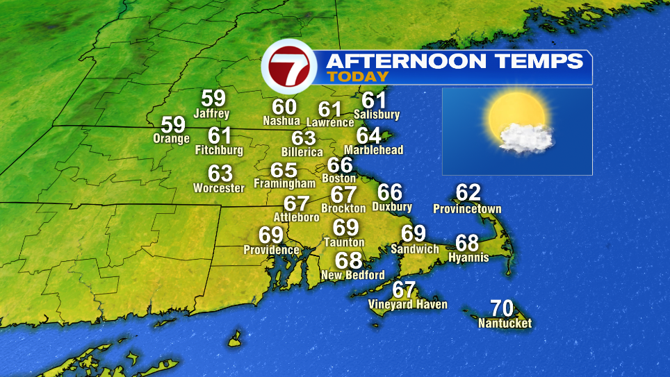 Another mild day before unsettled & cooler weather moves in - Boston ...