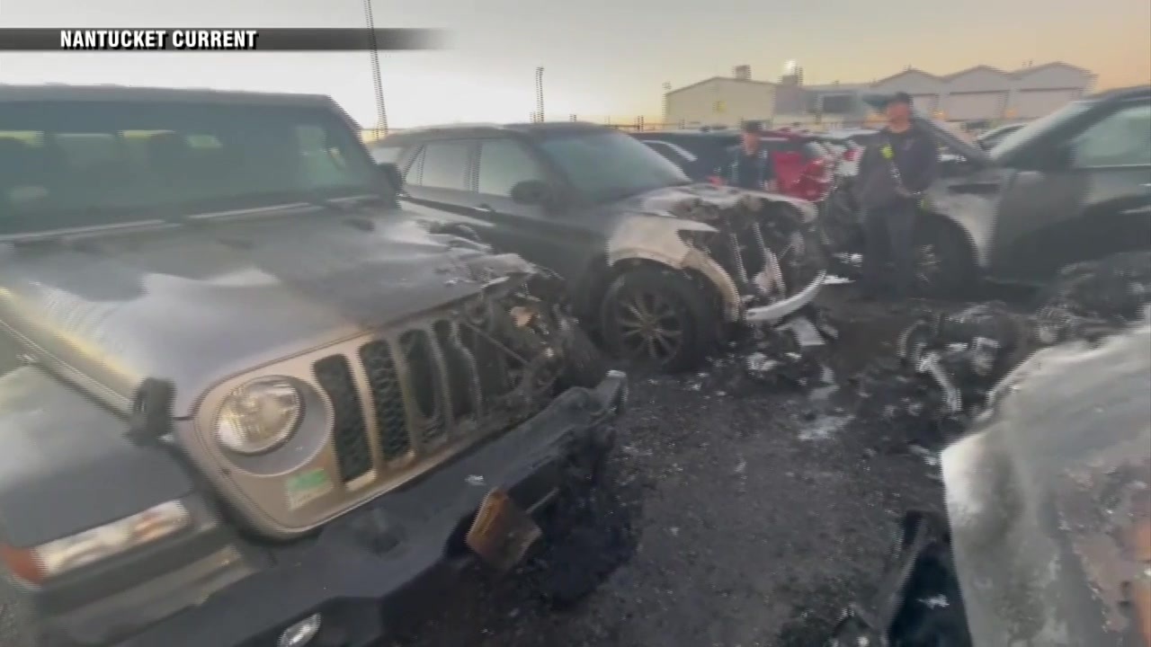 Fire at Nantucket Airport damages 6 cars