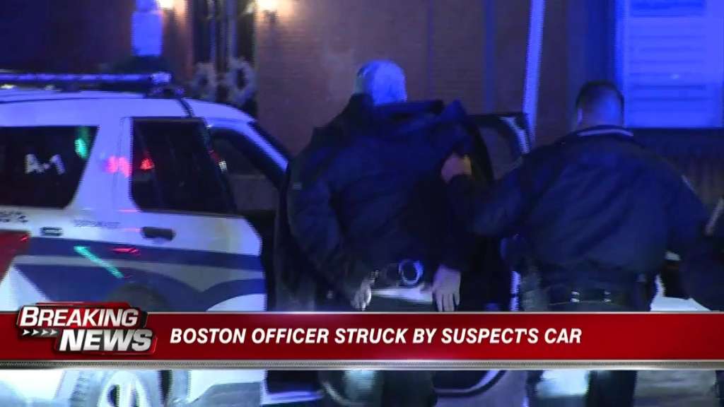 Boston Police Officer Struck By Suspect Fleeing Drug Arrest Boston News Weather Sports 