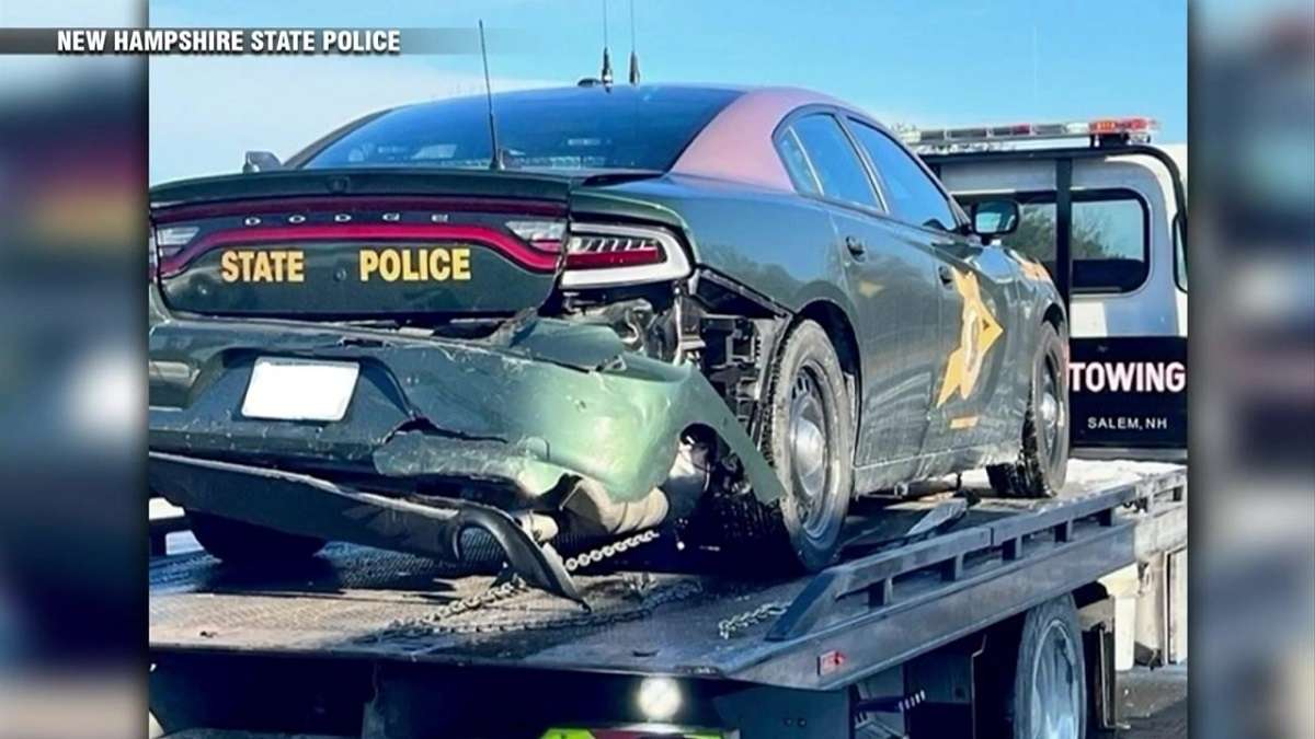 New Hampshire State Trooper recovering after cruiser hit by another ...