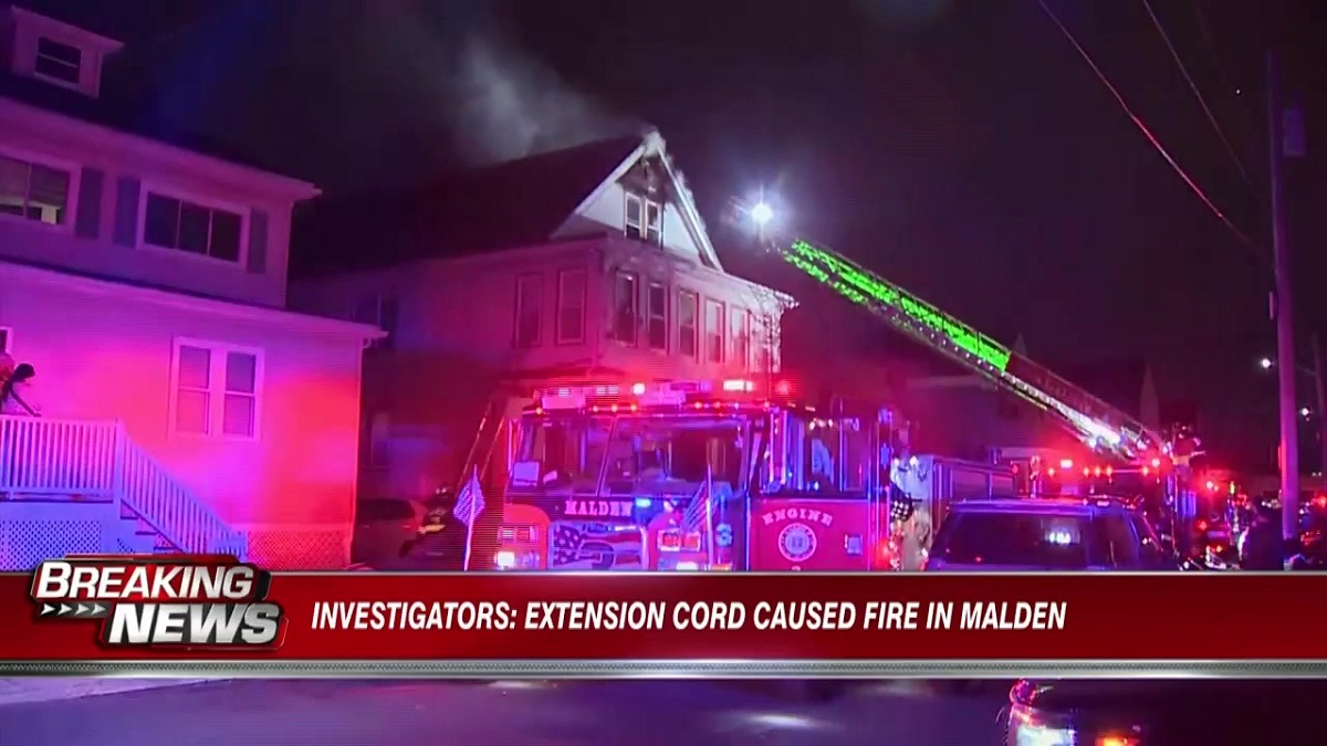 Investigators extension cord caused the Malden fire that injured 2