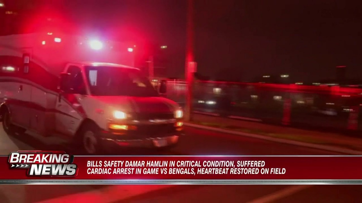Bills’ safety Damar Hamlin in critical condition after cardiac arrest during game against Bengals