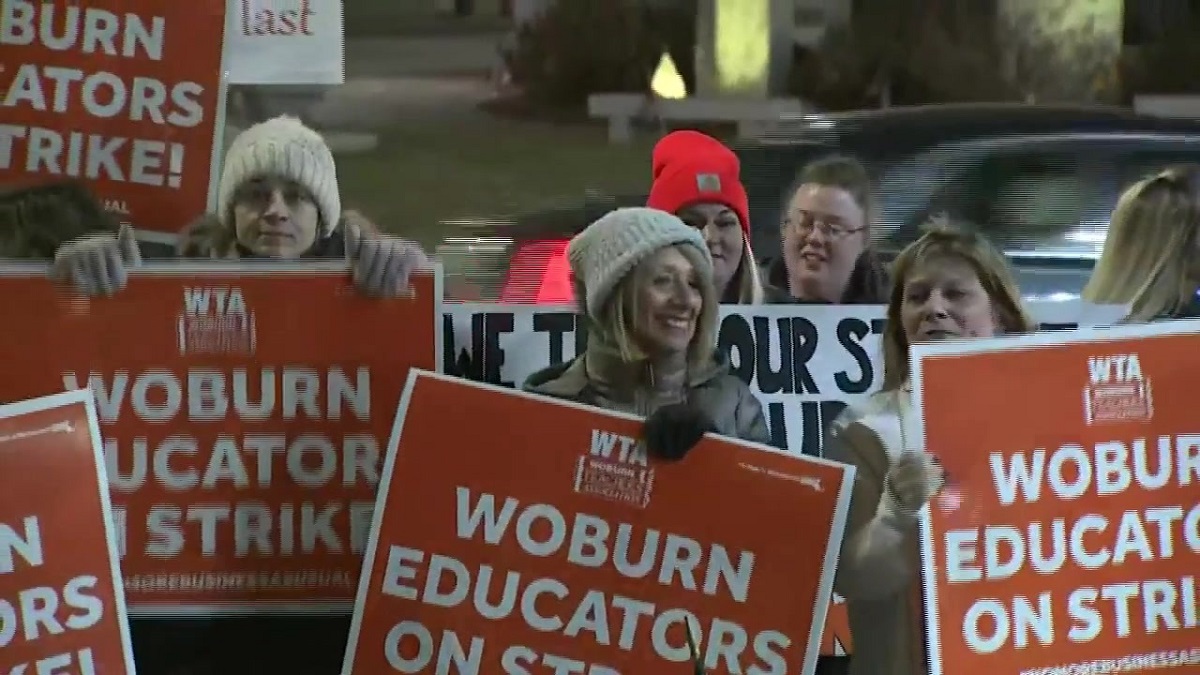 Woburn teachers on strike after failed contract negotiations Boston
