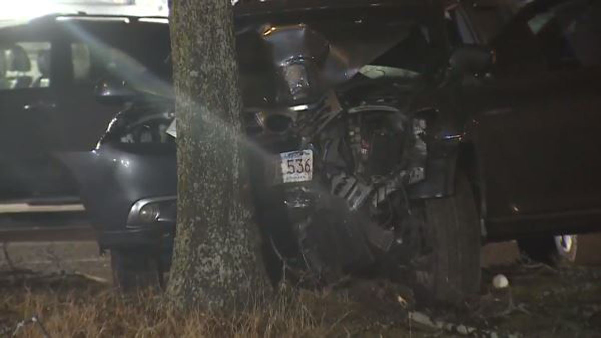 Boston police investigating violent crash on Blue Hill Avenue Boston