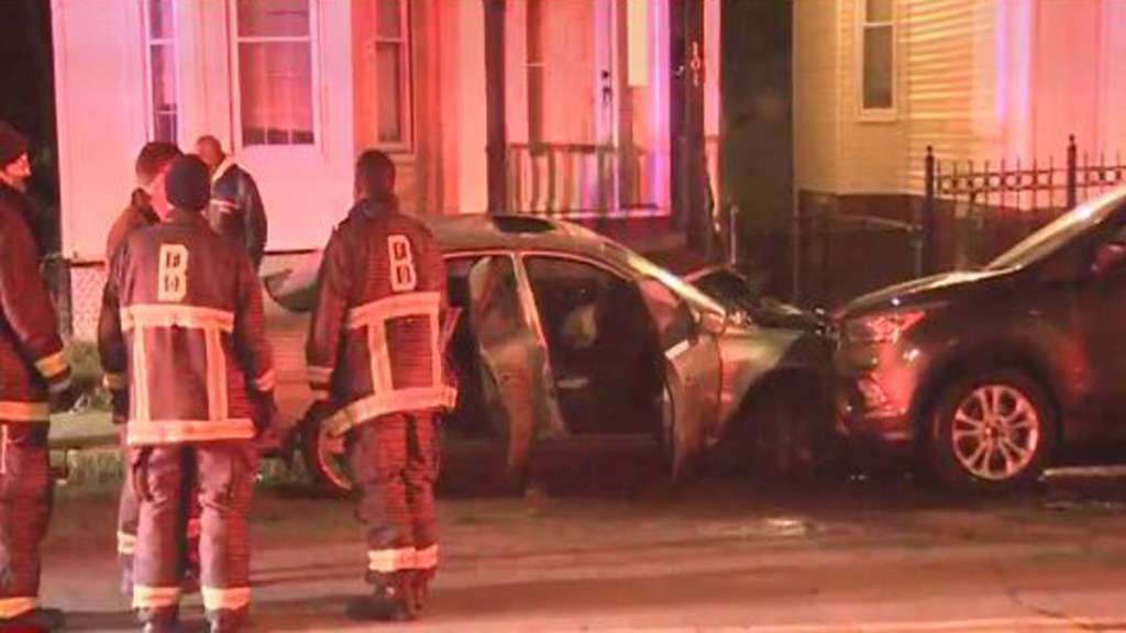 Multiple vehicles damaged after crash in Roxbury Boston News, Weather