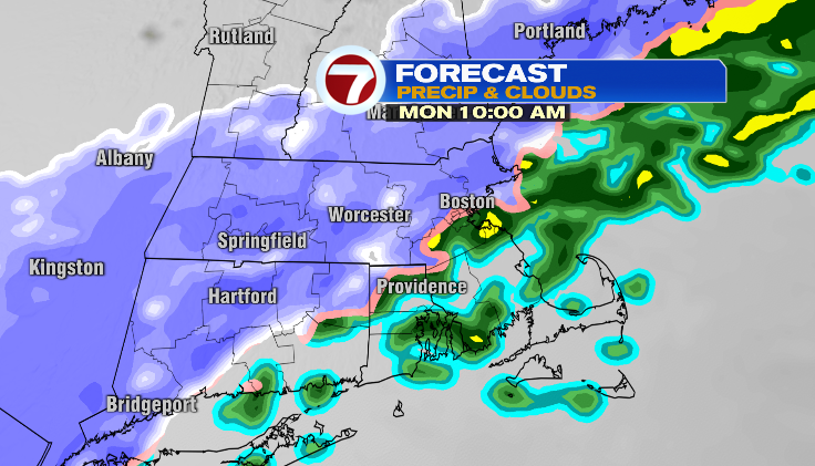 Wintry mix ending as snow on Monday - Boston News, Weather, Sports ...