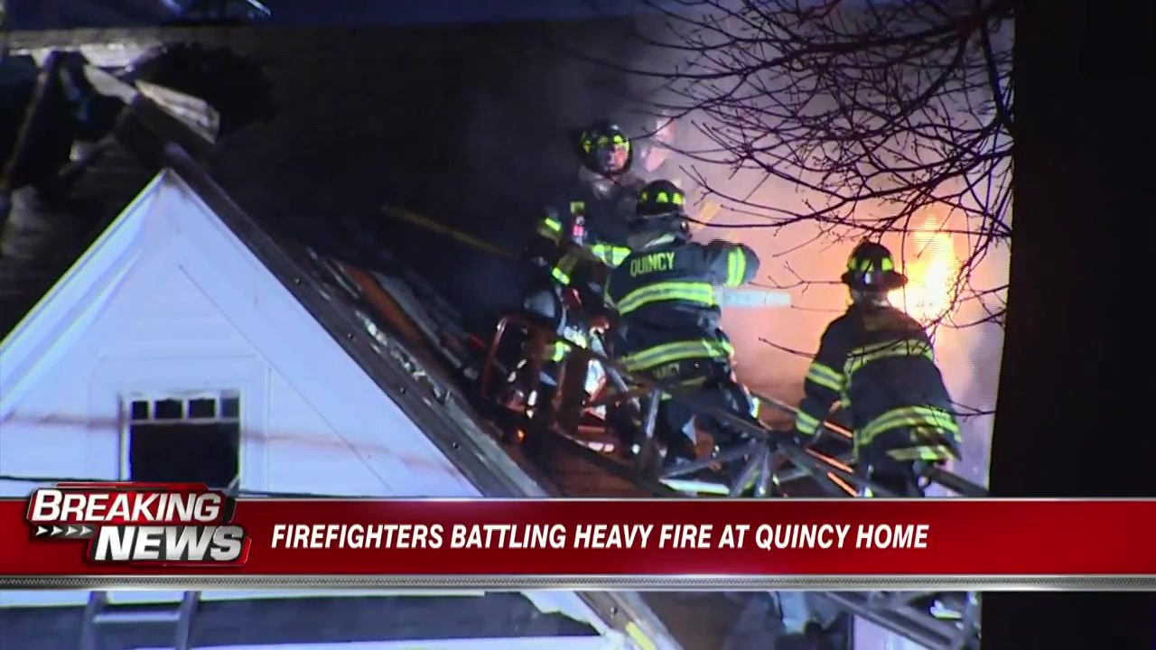 Firefighters battle large fire in Quincy - Boston News, Weather, Sports ...