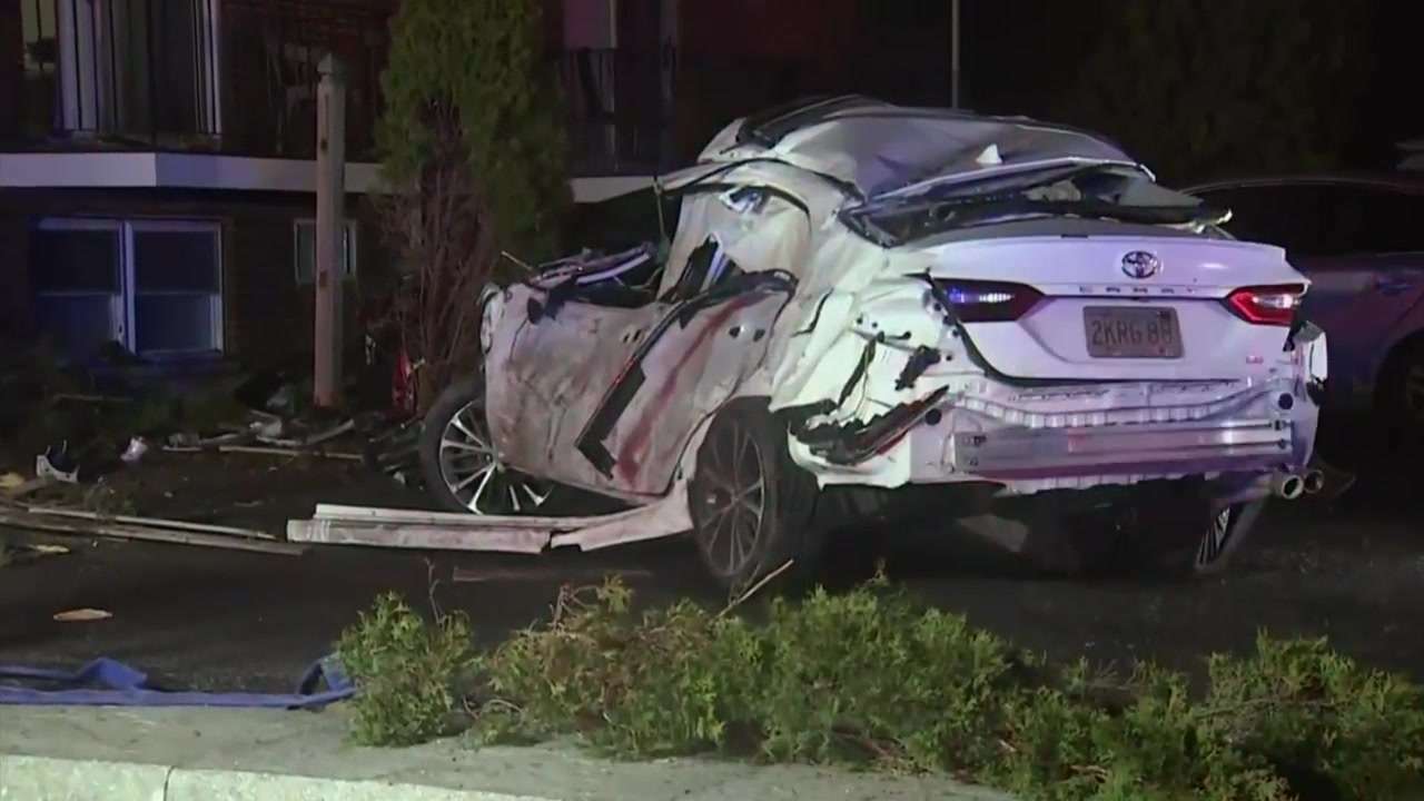 Video shows moment car crashes into Revere apartment building - Boston ...