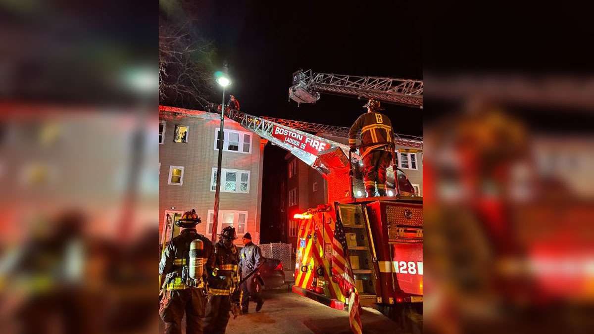 Boston firefighters battle duplex blaze on Hyde Park Avenue - Boston ...
