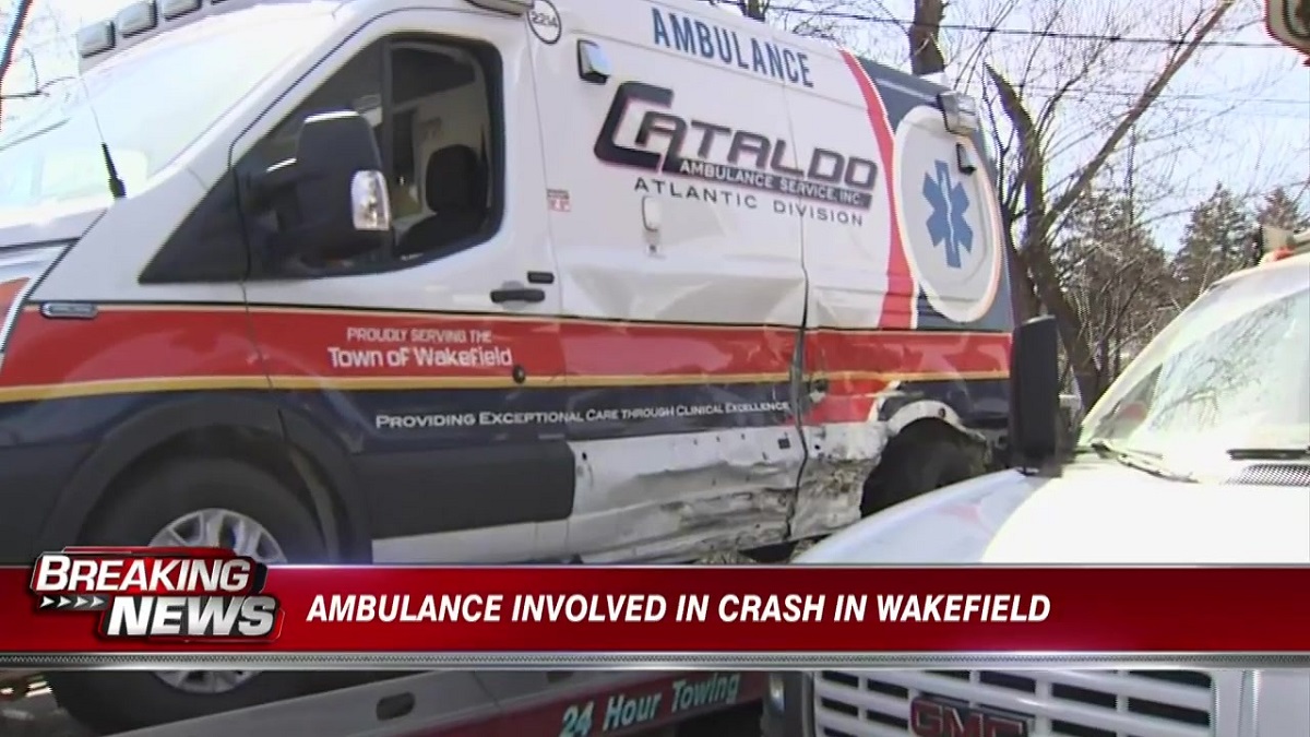 Ambulance involved in crash in Wakefield Boston News, Weather, Sports