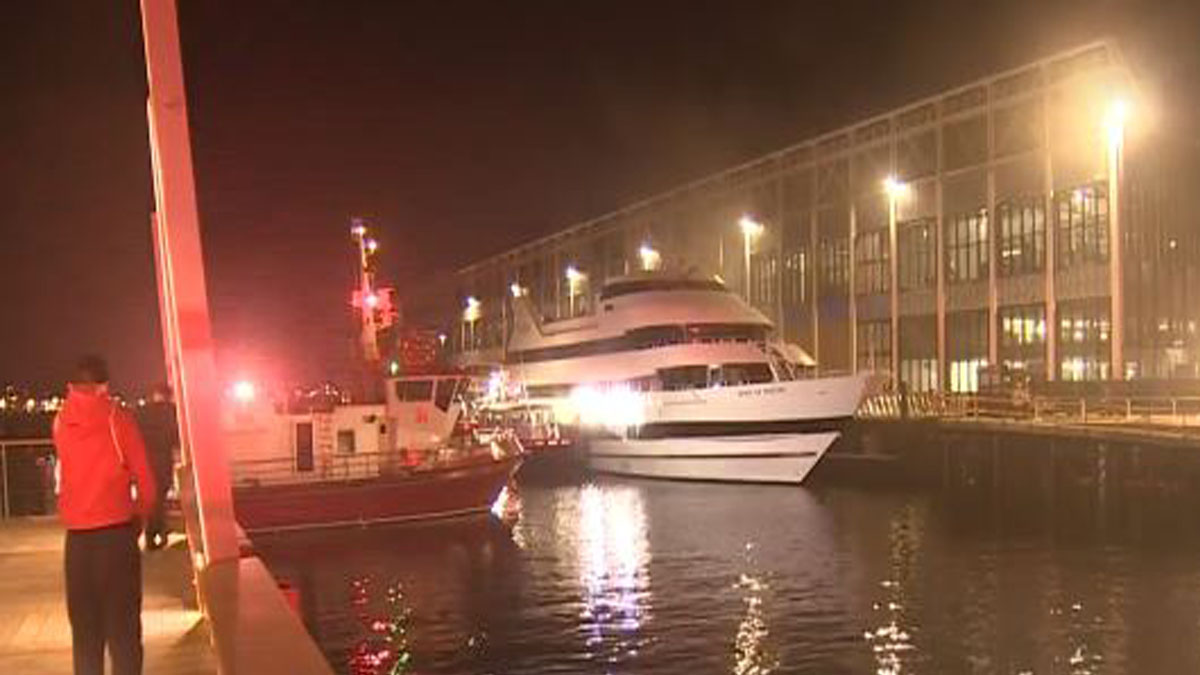 Fire breaks out on Spirit of Boston while docked in the Seaport