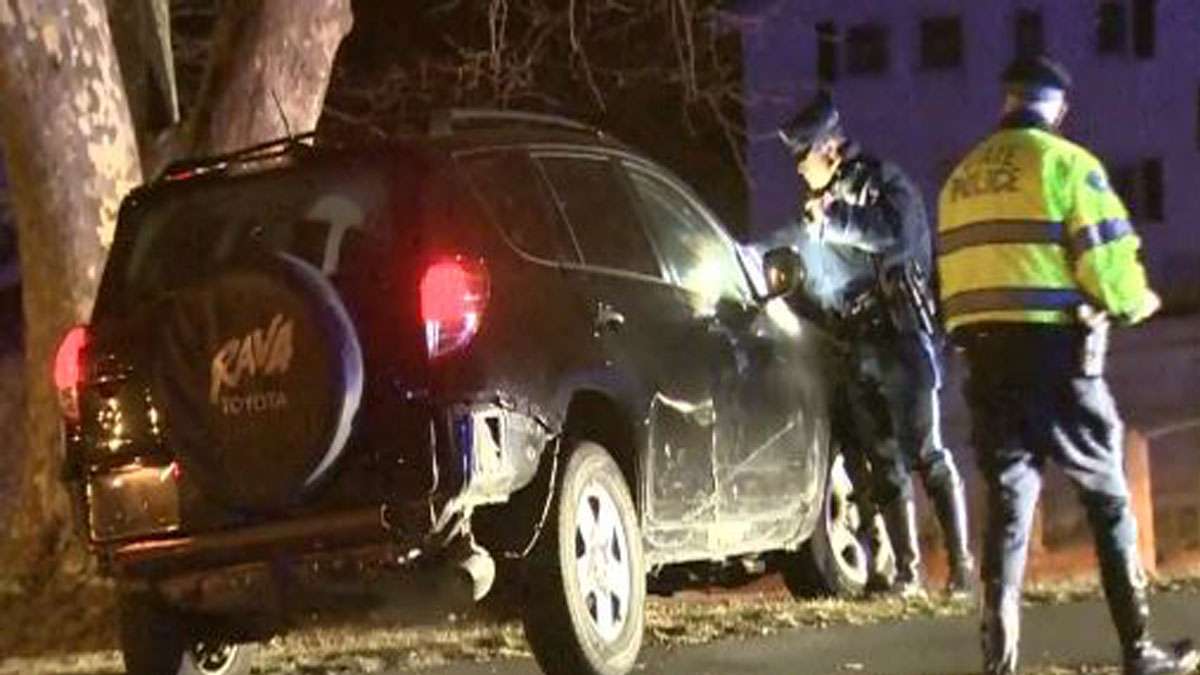 3 arrested after car chase ends in front yard in Milton - Boston News ...