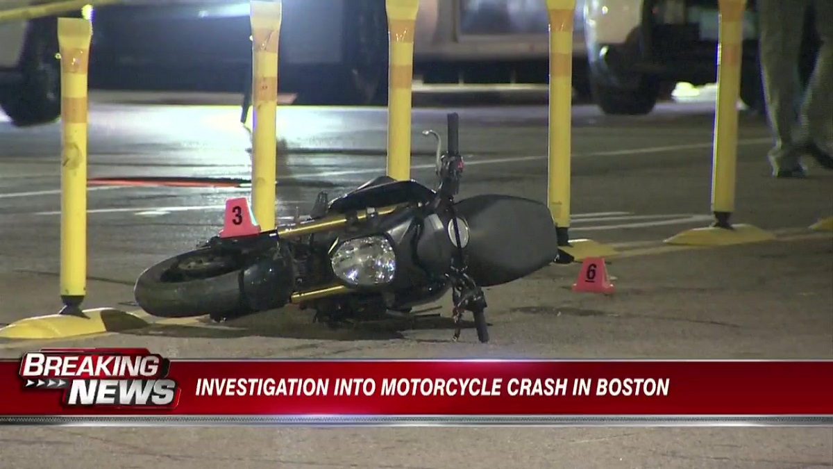 Police investigating motorcycle crash on Washington Street in Boston