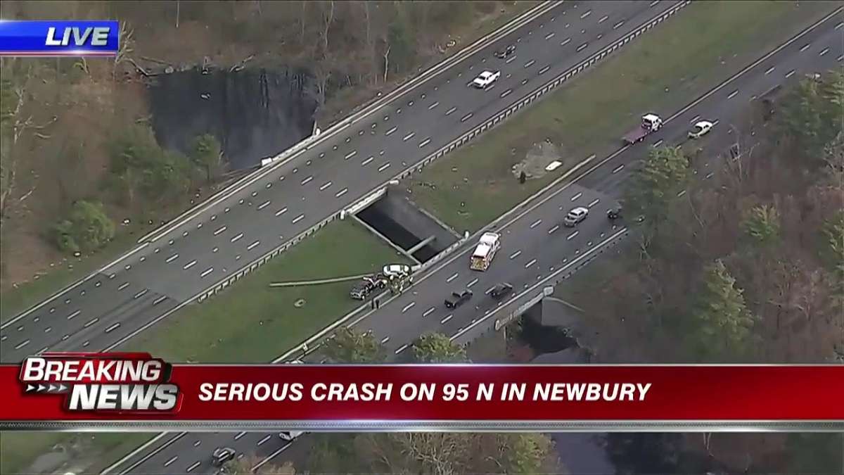 2 medical helicopters respond to serious crash on I-95 in Newbury ...